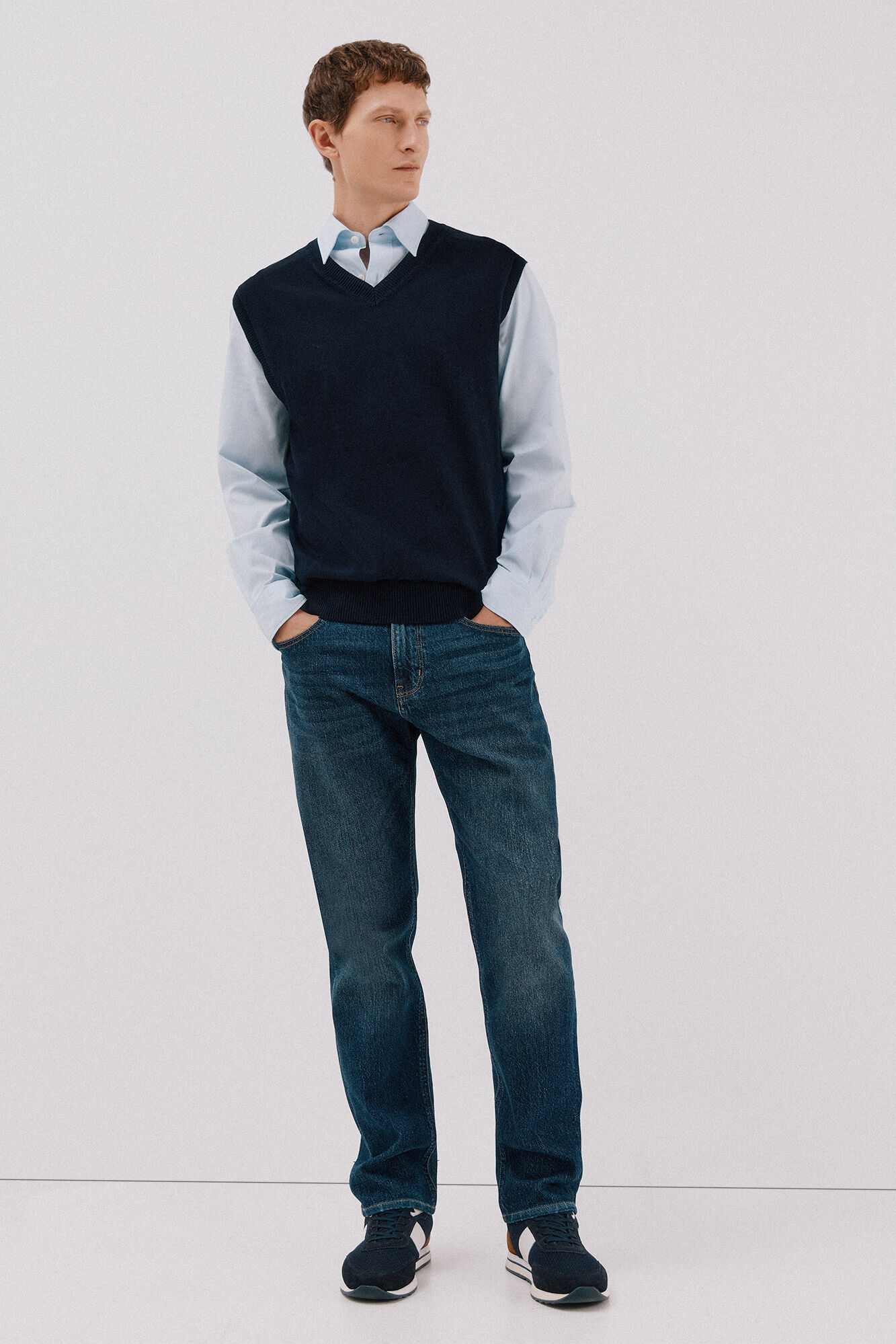 Cortefiel Cotton cashmere knit jersey-knit