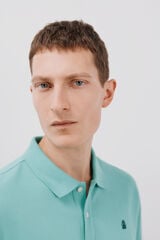 Cortefiel Basic piqué polo shirt Green