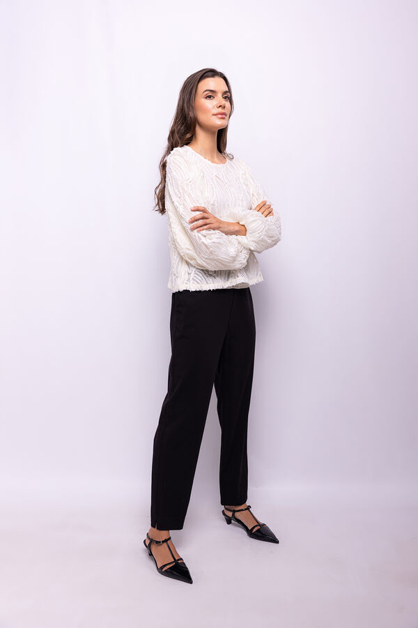 Object Blusa de tecido texturizado Branco