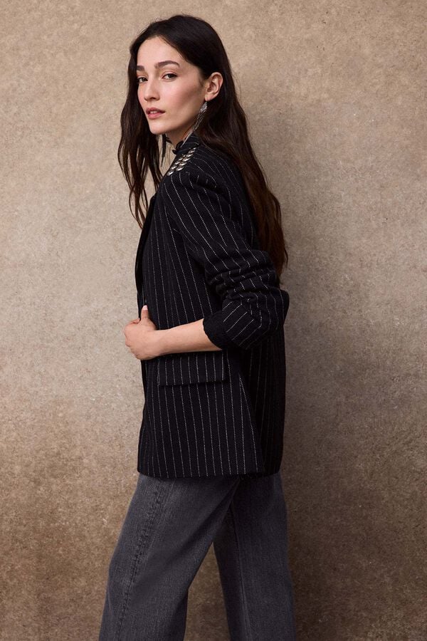 Slowlove Studded blazer Printed grey
