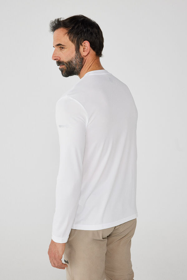 Cortefiel Camiseta técnica de manga larga Blanco