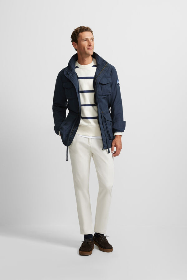 Silbon Jaqueta militar tingida para roupa Azul