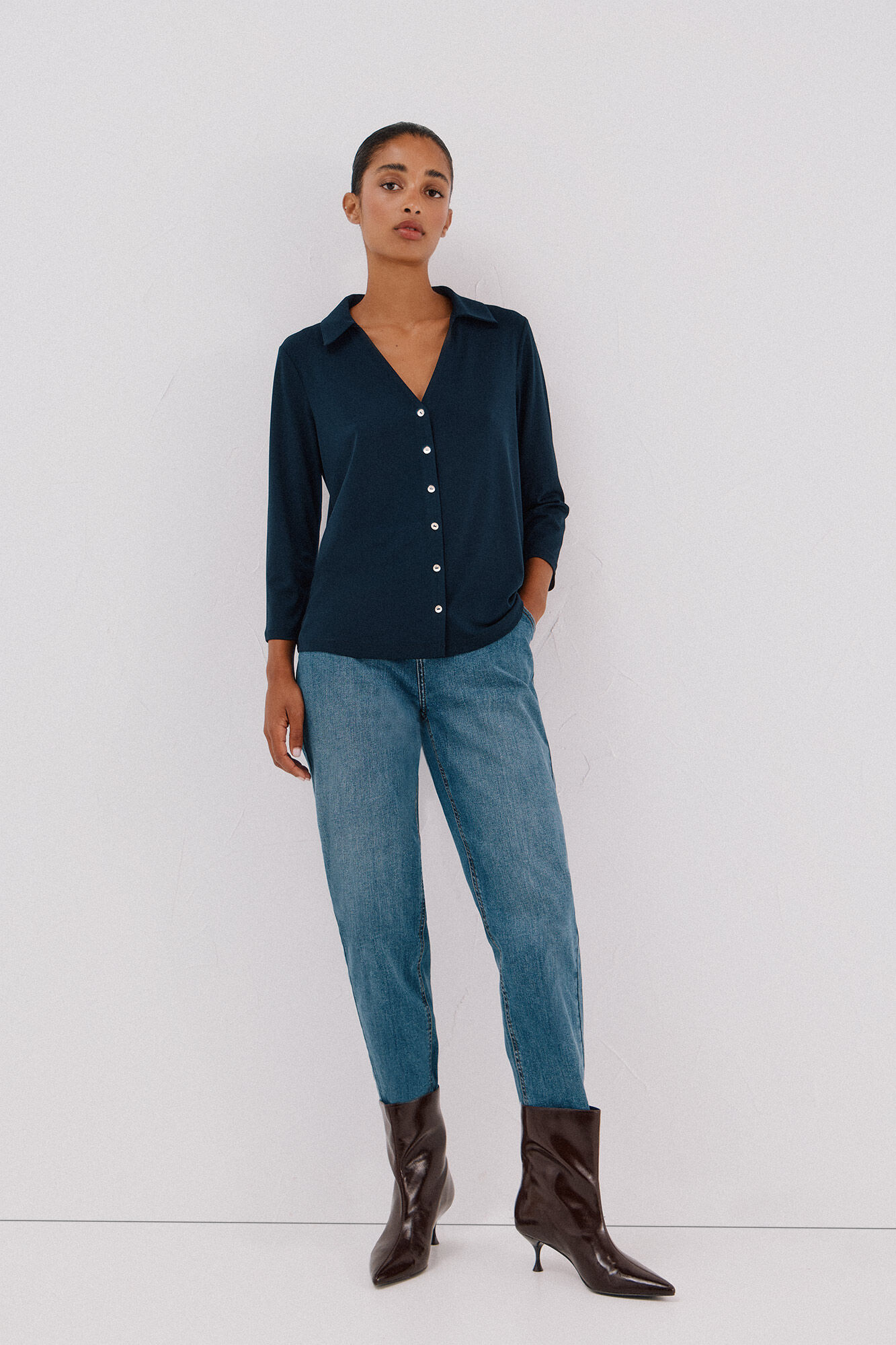 Cortefiel Elastic buttons shirt