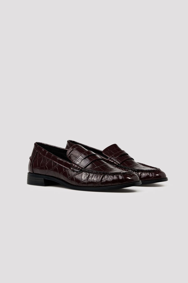 Cortefiel Mocas&iacute;n textura Marr&oacute;n
