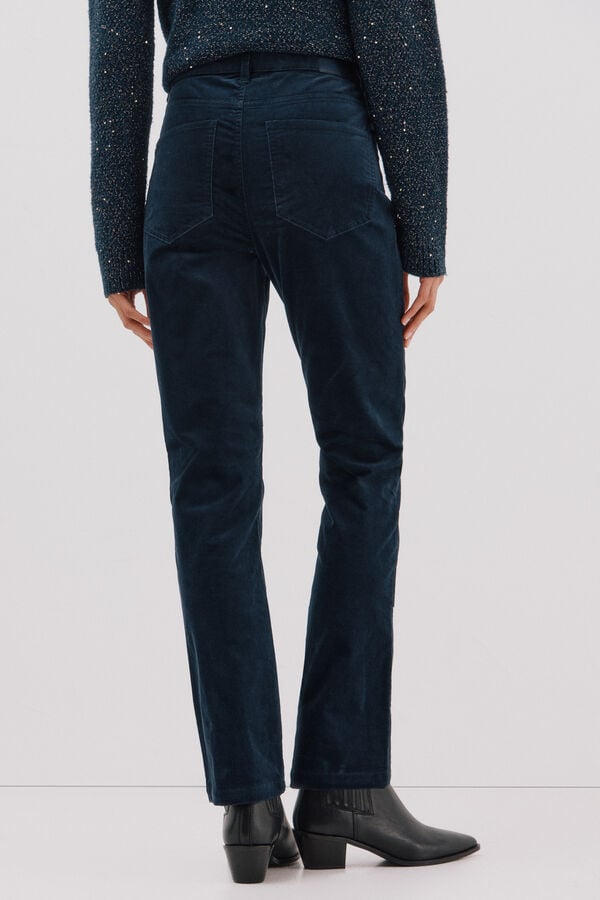 Cortefiel Sensational velvet trousers Navy