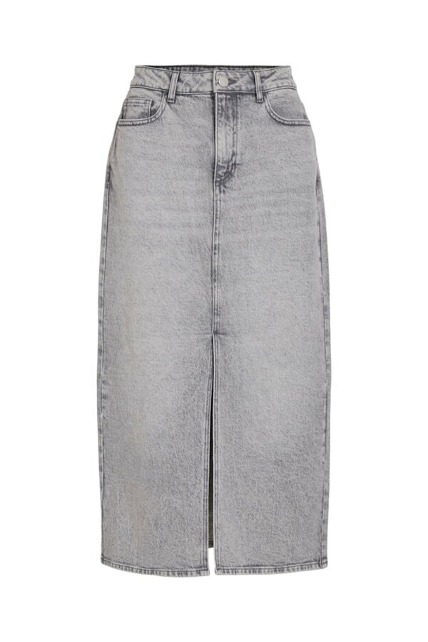 Vila Saia midi jeans Cinzento