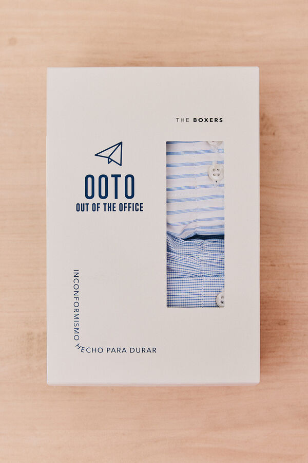 OOTO Pack 2 boxer em tecido Azul