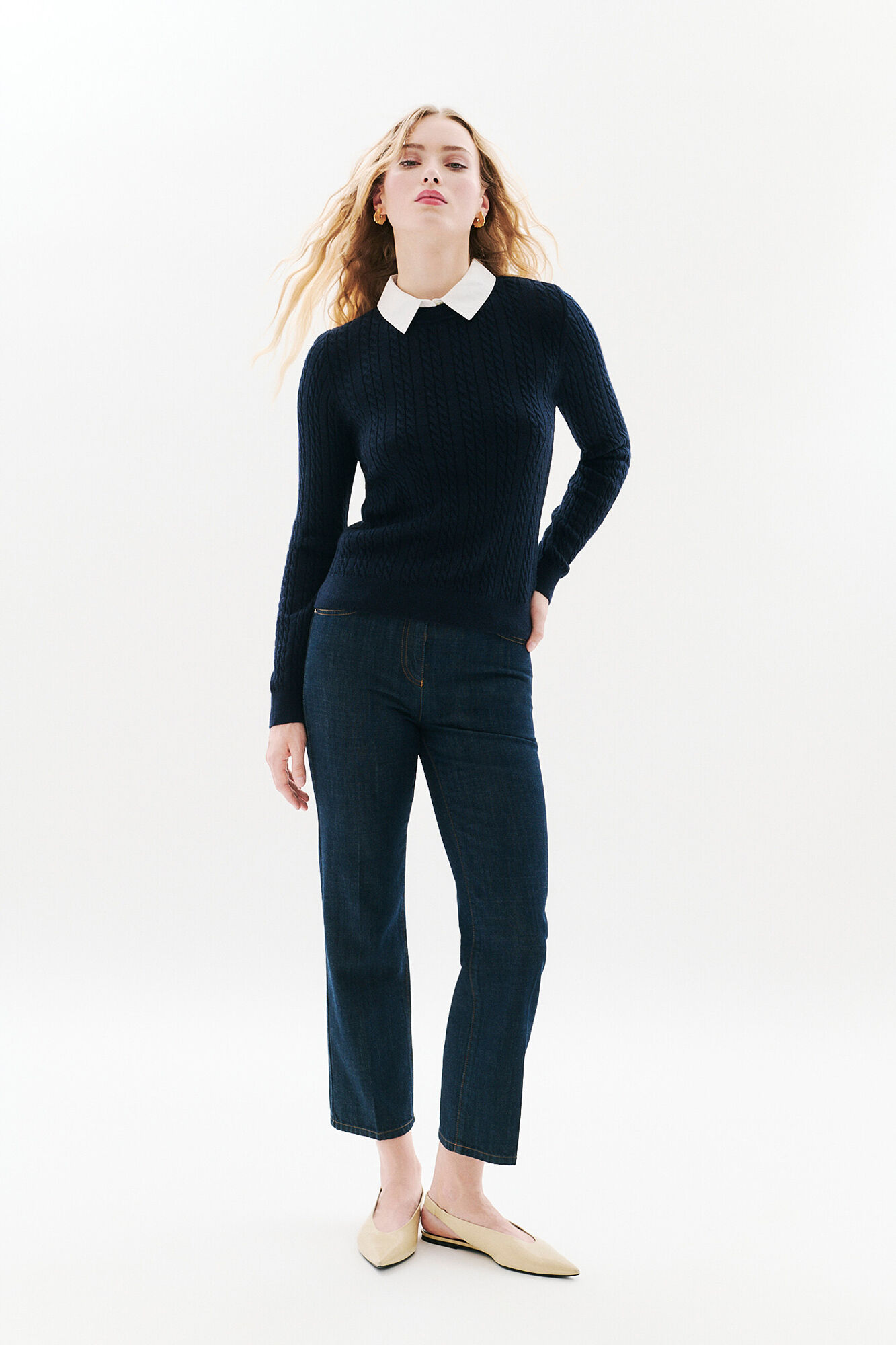 Caroll Jersey cuello camisa