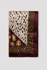 Cortefiel Animal print satin-finish scarf Printed brown