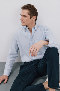 Cortefiel Striped seersucker shirt