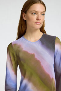 Selected Femme Vestido Midi Tie Dye confeccionado em viscose