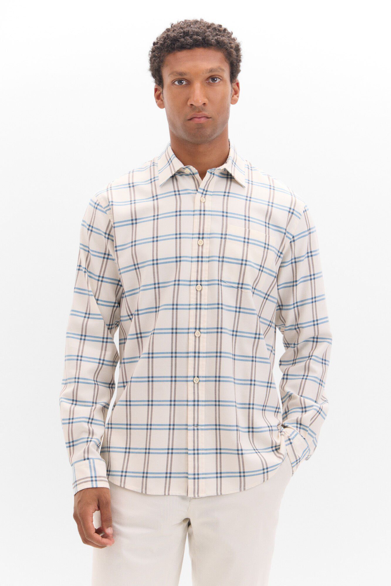 Cortefiel Camisa twill cuadros