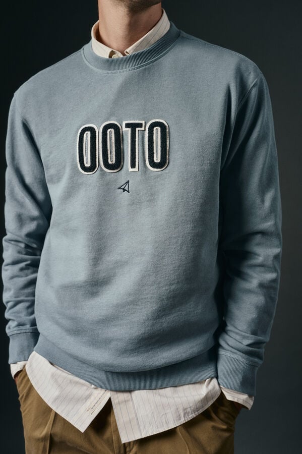 OOTO Sweatshirt logo bordado Azul