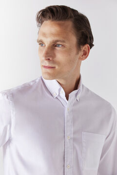 Cortefiel Plain textured COOLMAX® ECOMADE All Season shirt White