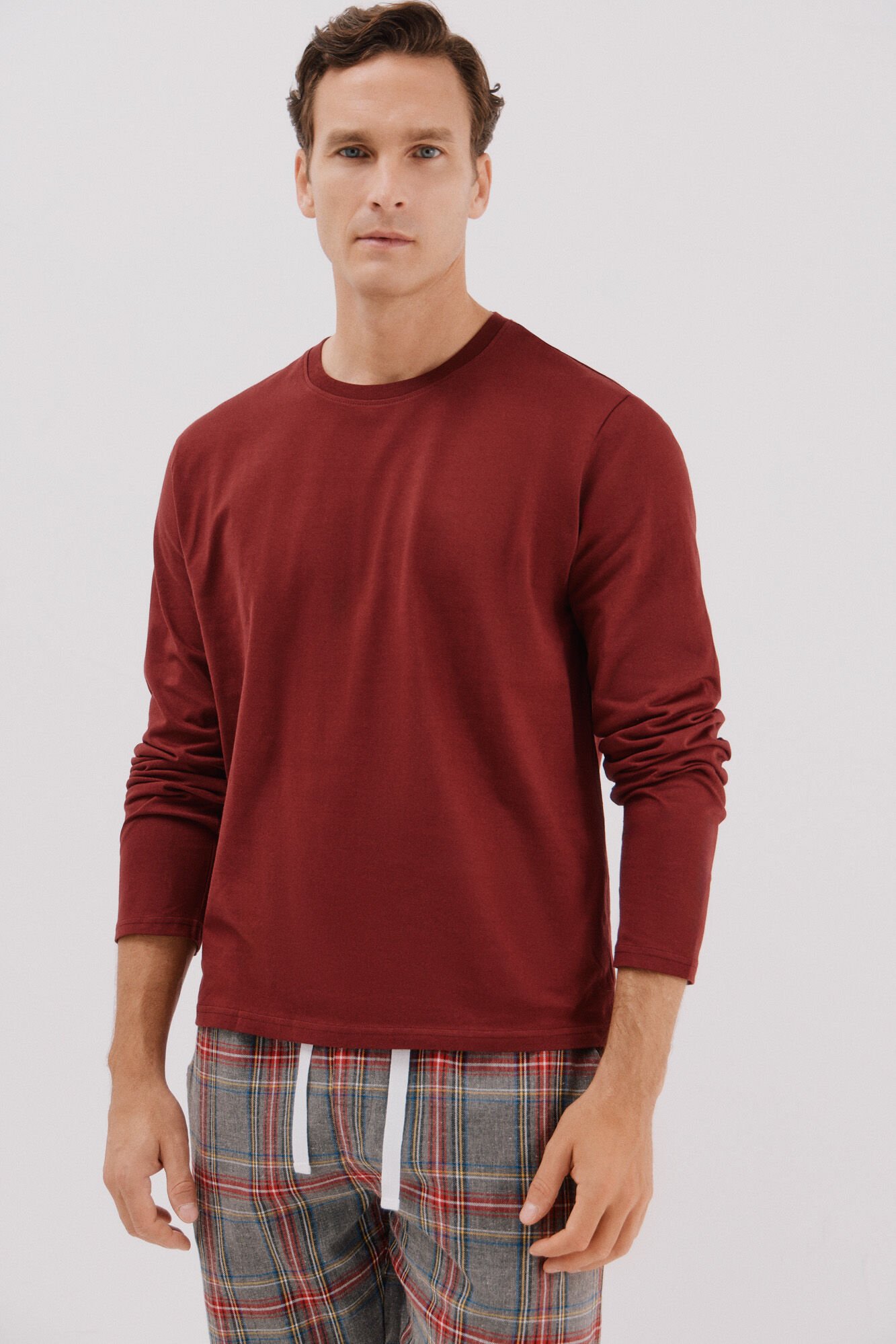 Cortefiel Jersey-knit and cloth pyjama set