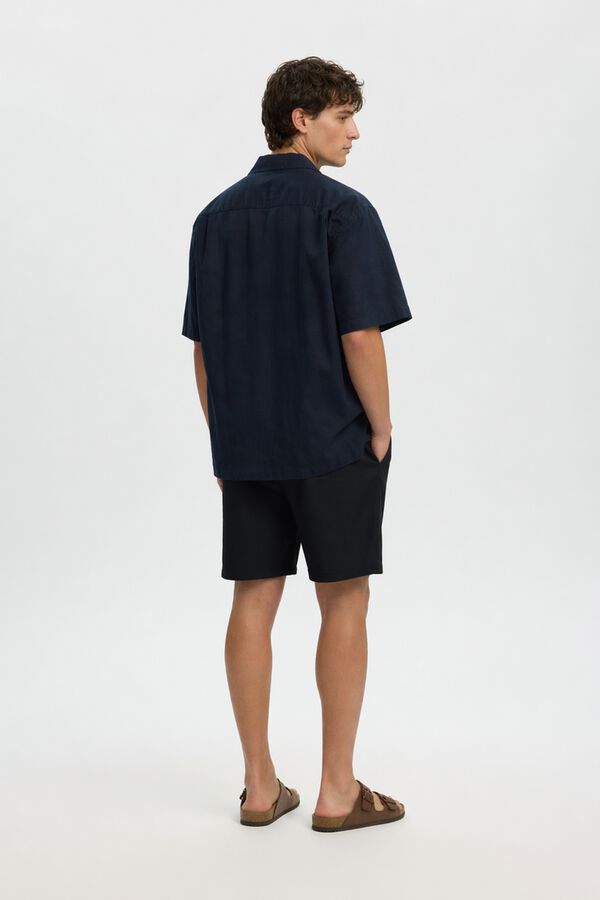 Selected Camisa de manga curta Azul