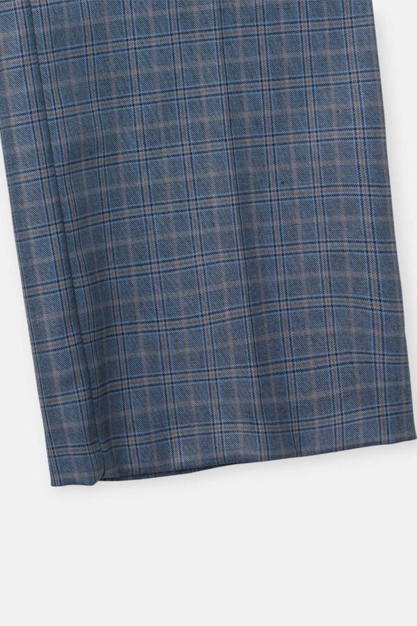Silbon Checkered dress trouser Blue