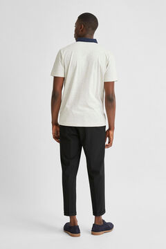 Cortefiel Short-sleeved polo shirt Gray