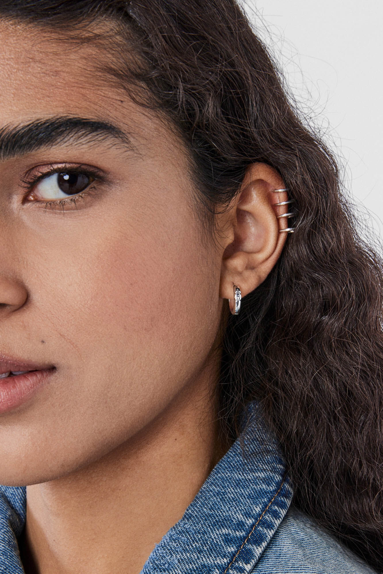 TOUS Basics silver bear hoop earrings