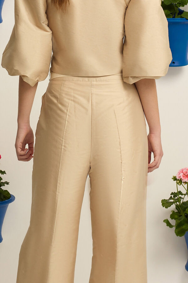Silbon Pantalon Event Collection tafeta Beige