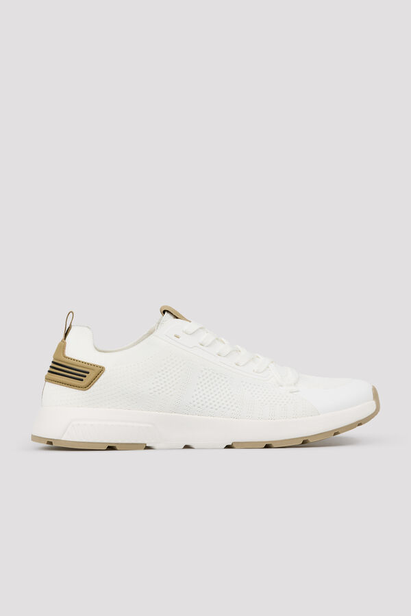 Cortefiel Textile trainers White