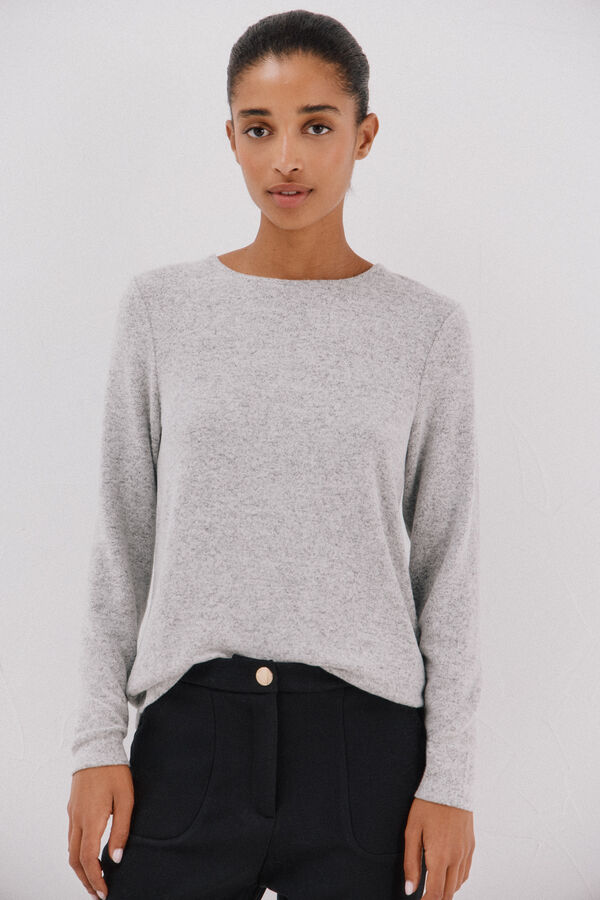 Cortefiel Basic crew neckline t-shirt Grey