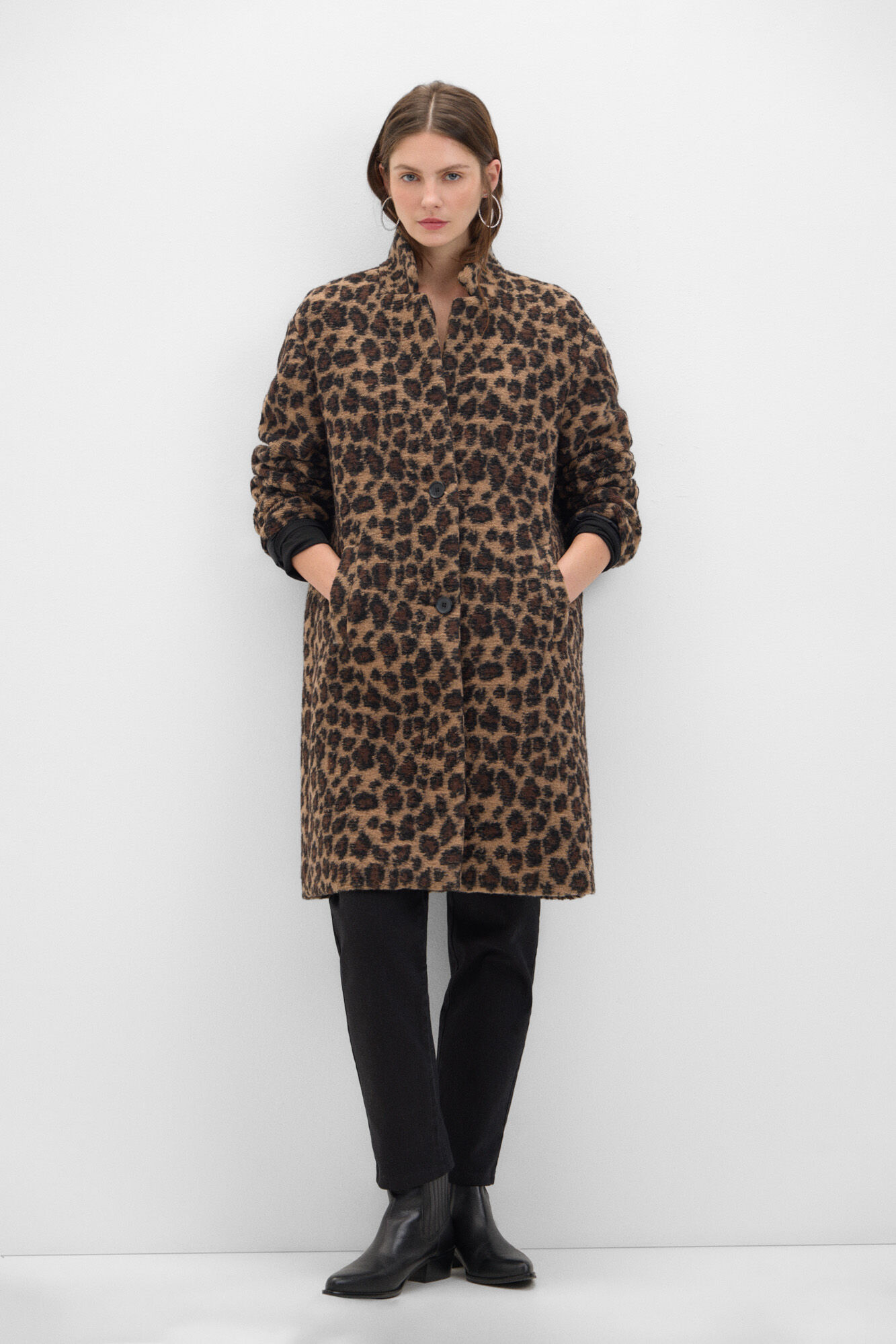 Animal print coat Women s coats and parkas Cortefiel