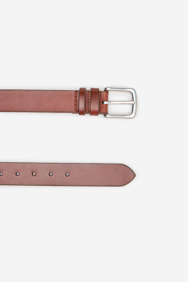 Cortefiel Leather sport belt Brown