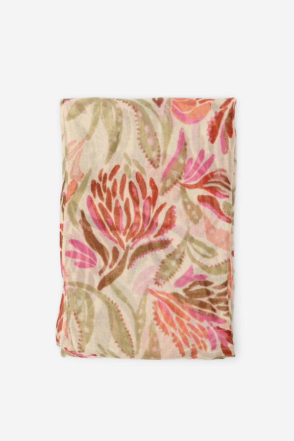 Cortefiel Multicoloured floral scarf Multicolour