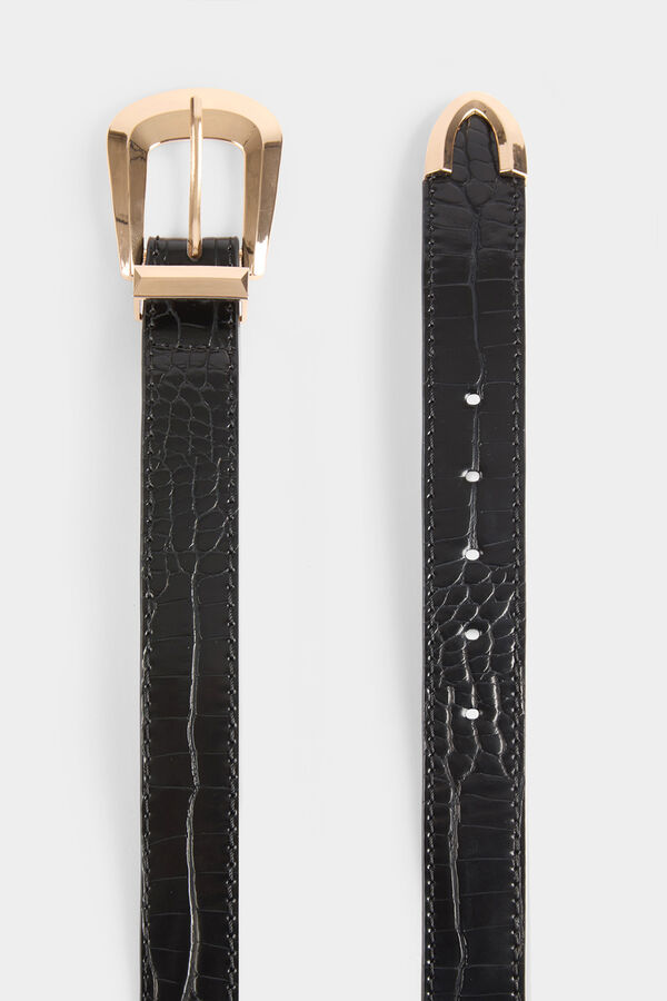 Morgan Cinto efeito crocodilo Preto