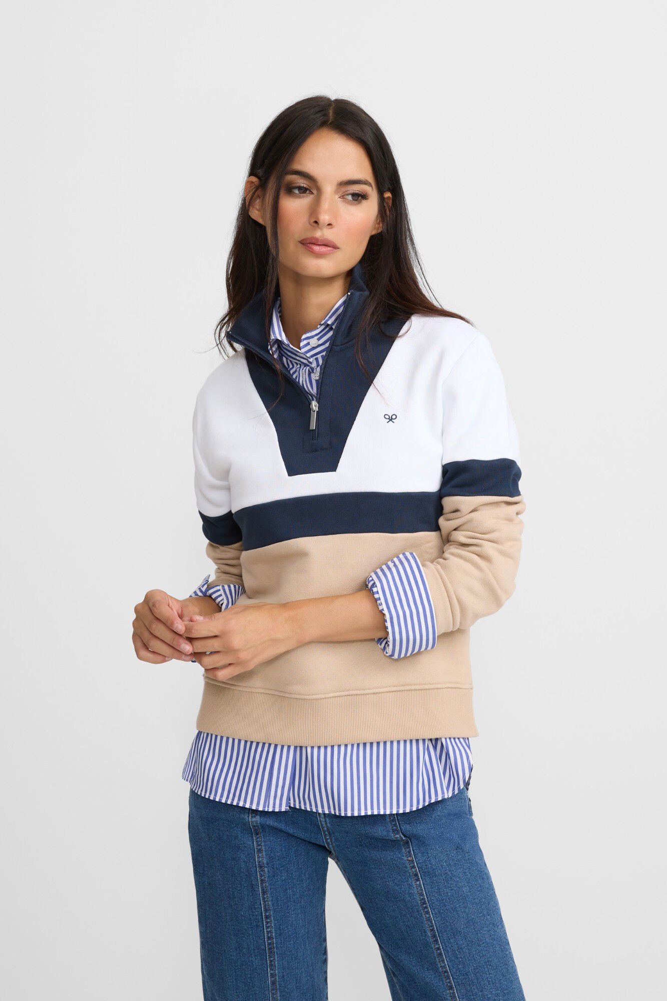 Silbon Sweatshirt feminino tricolor
