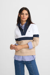 Silbon Sweatshirt feminino tricolor Multicolorido