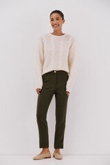 Cortefiel Comfort stretch pants Kaki