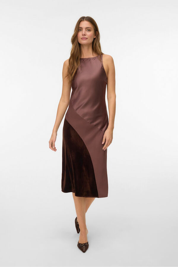 Vero Moda Vestido midi sem mangas  Roxo