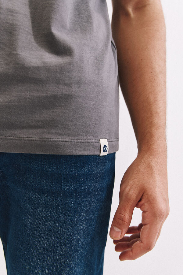 Cortefiel Camisola básica com bolso Cinzento