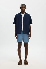 Selected Fato de banho liso Azul