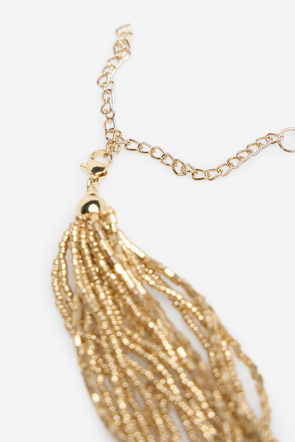 Cortefiel Multi-beaded necklace Yellow