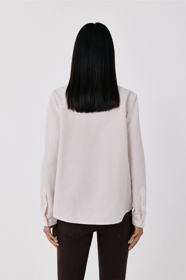 Cortefiel Oxford basic shirt Pink
