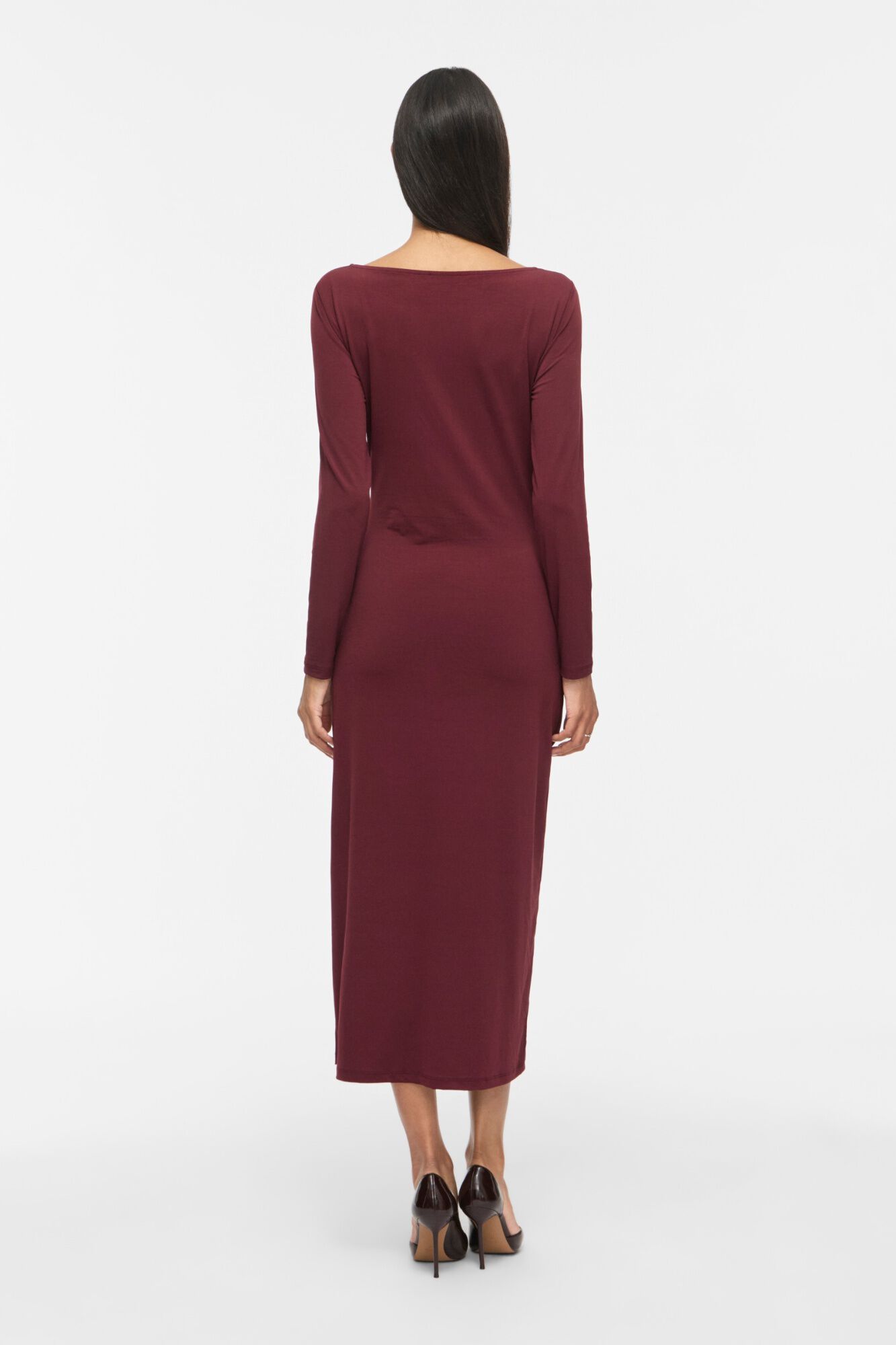 Vila Vestido midi com detalhe franzido
