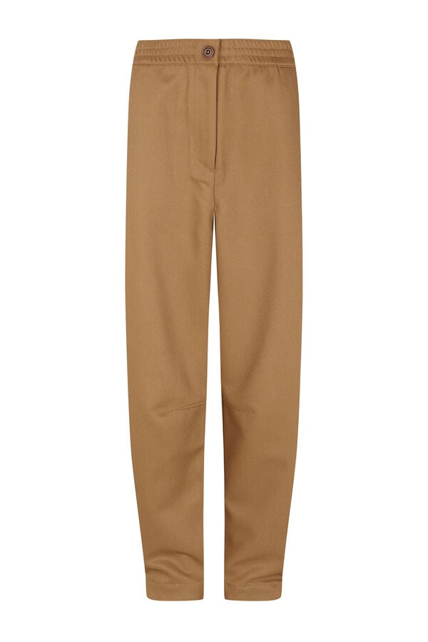 Cortefiel Women's serge jogger trousers Brown