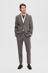 Selected Blazer slim fit com bolsos. Cinzento