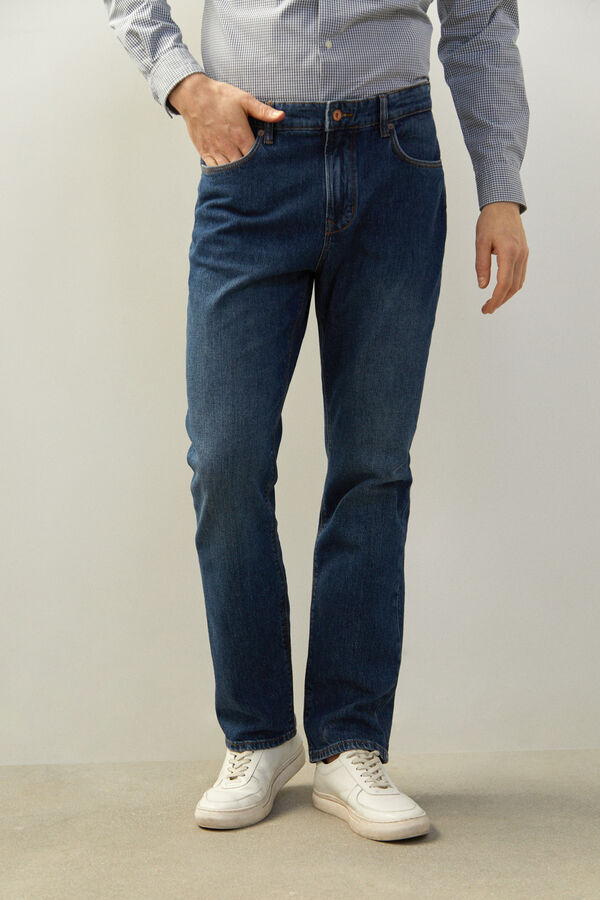 Cortefiel Classic fit jeans Blue