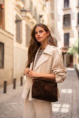 The Code Bolsa a tiracolo Dakota em croute Castanho
