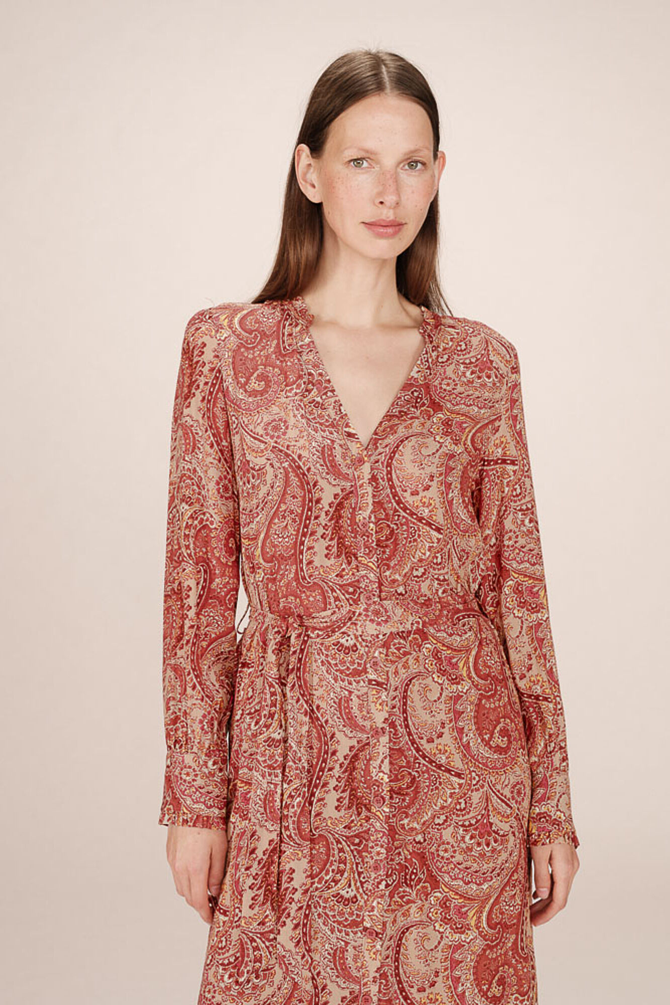 Grace & Mila Vestido longo com estampado de motivos bo&ecirc;mios