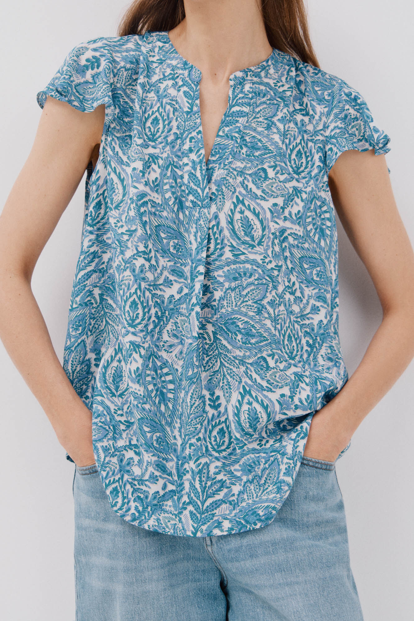 Cortefiel Blusa manga volante