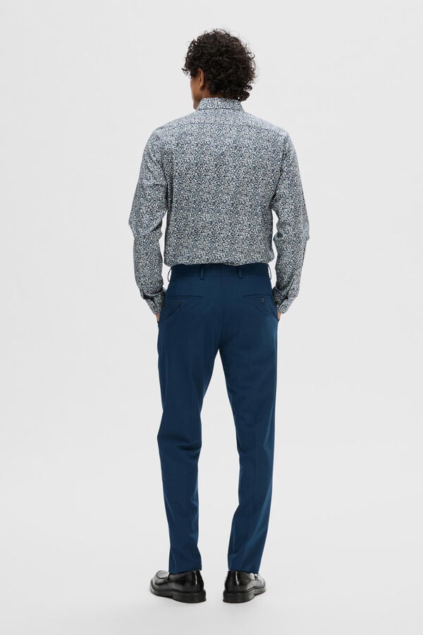 Cortefiel Slim fit suit trousers  Blue