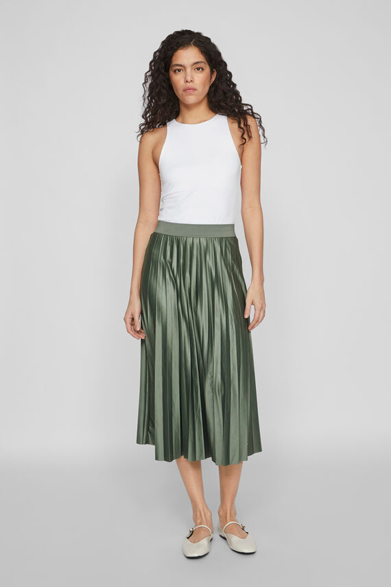 Falda midi plisada