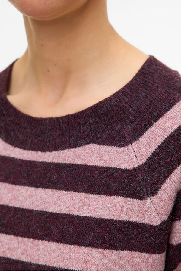 Vero Moda Camisola básico feminino de manga comprida Roxo