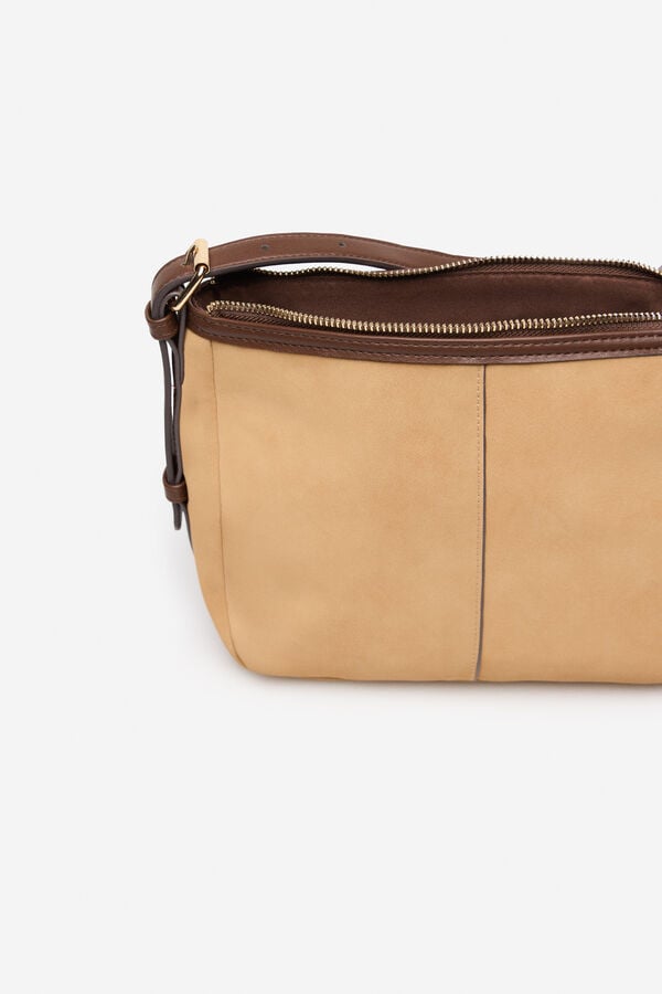 Cortefiel Plain shoulder bag Nude