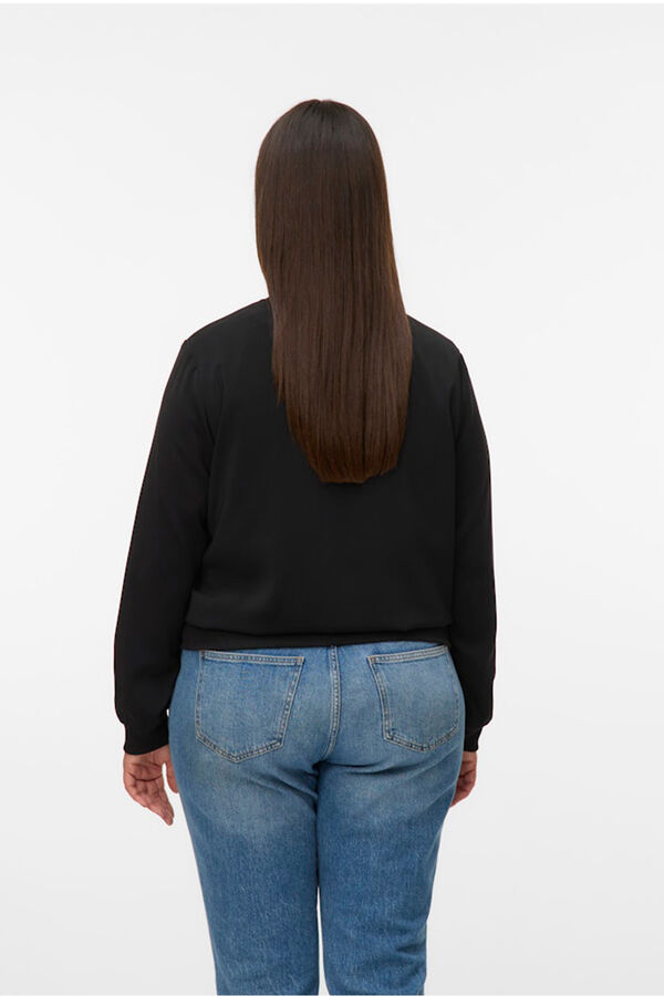 Vero Moda Curve Blusão bomber plus size Preto